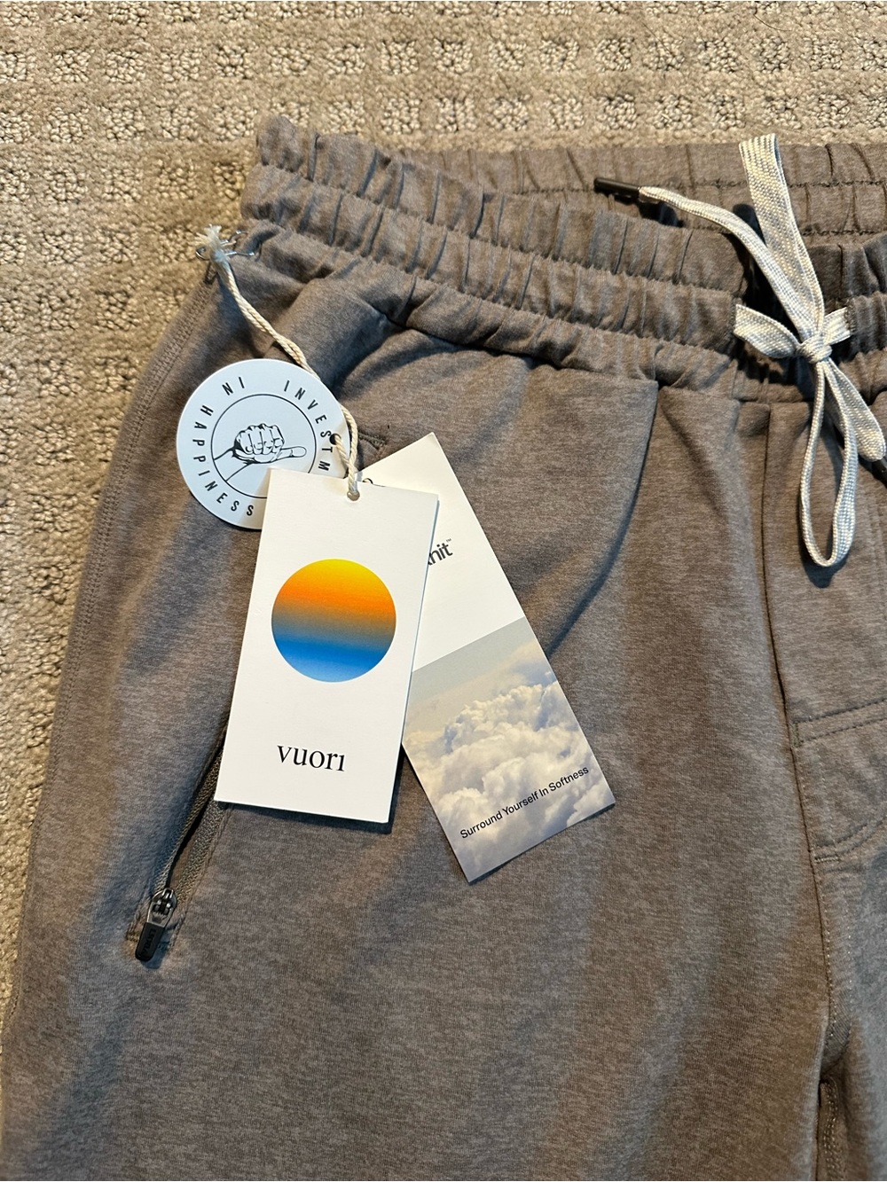 NEW mens Vuori Ponto performance jogger pants walnut heather size small - Picture 3 of 11